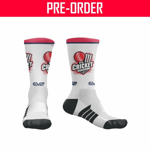 Wyld Cricket - White Pro Crew Sock