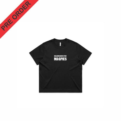 Kalangadoo Magpies - Womens Box Tee - 4030 - Black