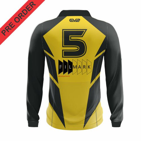 Creswick Cricket Club - Champion Cricket Shirt - Gold Long Sleeve