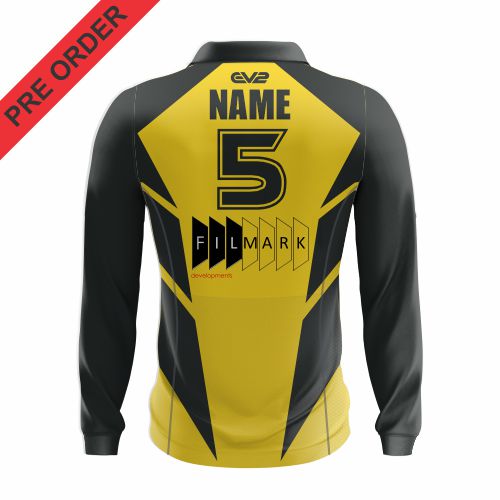Creswick Cricket Club - Champion Cricket Shirt - Gold Long Sleeve