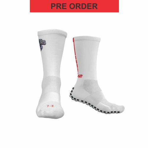Adelaide 36ers High Performance - Pro Crew Sock - with Grip - White