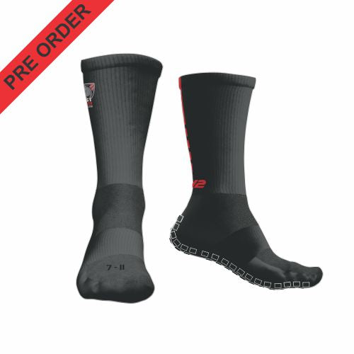 East Gambier Cricket Club - Pro Crew Sock - with Grip - Black