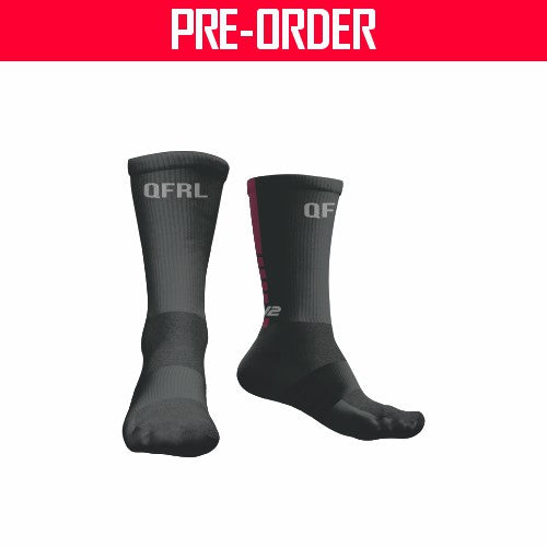 QLD FIRE RUGBY LEAGUE - EV2 Pro Crew Sock