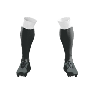 Socks 018 Black/White Top Stock Long Socks ($12 - $14). (x 24)