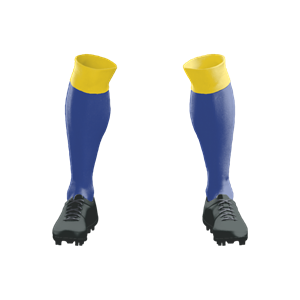 Socks 030 Royal/Gold Top Stock Long Socks ($12 - $14). (x 24)
