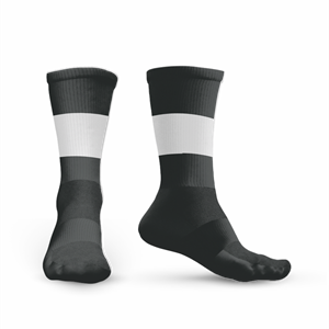 Socks 17 Black/White Hoops Crew Socks ($10 - $12). (x 25)