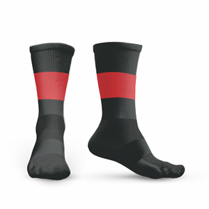 Socks 15 Black/Red Hoops Crew Socks ($10 - $12). (x 24)